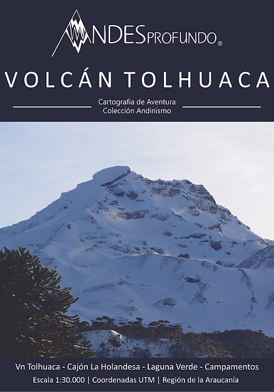 Mapa Andinismo Volcán Tolhuaca