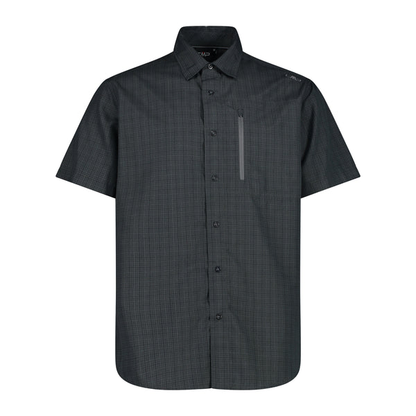 Camisa Hombre Manga Corta con Bolsillo con Cierre