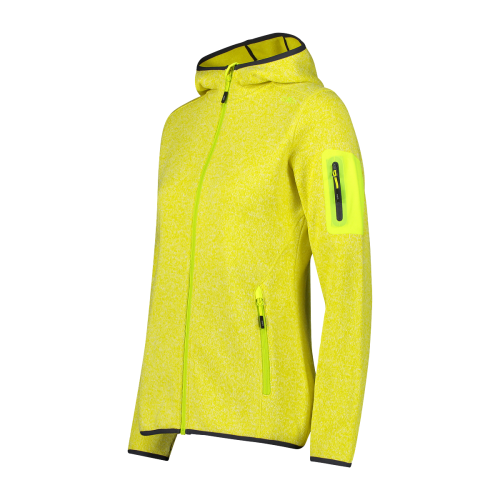 Polar Mujer Mélange Knit-Tech Hooded Heavy