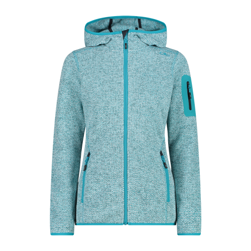 Polar Mujer Mélange Knit-Tech Hooded Heavy