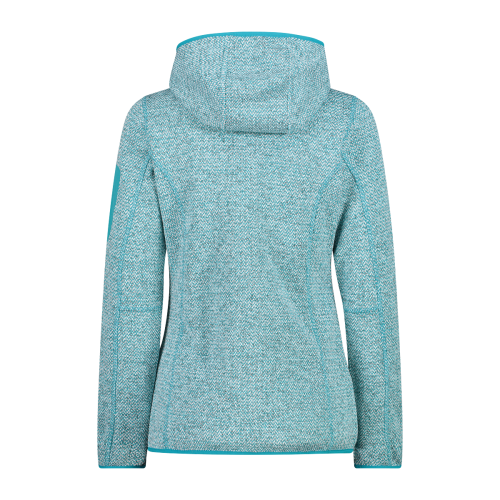 Polar Mujer Mélange Knit-Tech Hooded Heavy