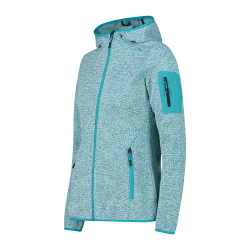 Polar Mujer Mélange Knit-Tech Hooded Heavy