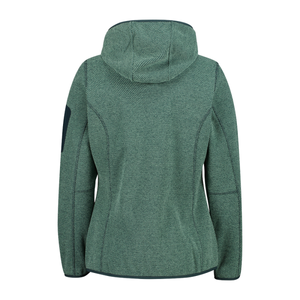 Polar Mujer Mélange Knit-Tech Hooded Heavy
