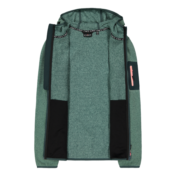 Polar Mujer Mélange Knit-Tech Hooded Heavy