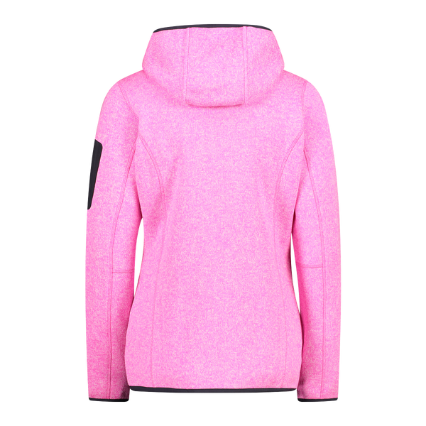 Polar Mujer Mélange Knit-Tech Hooded Heavy