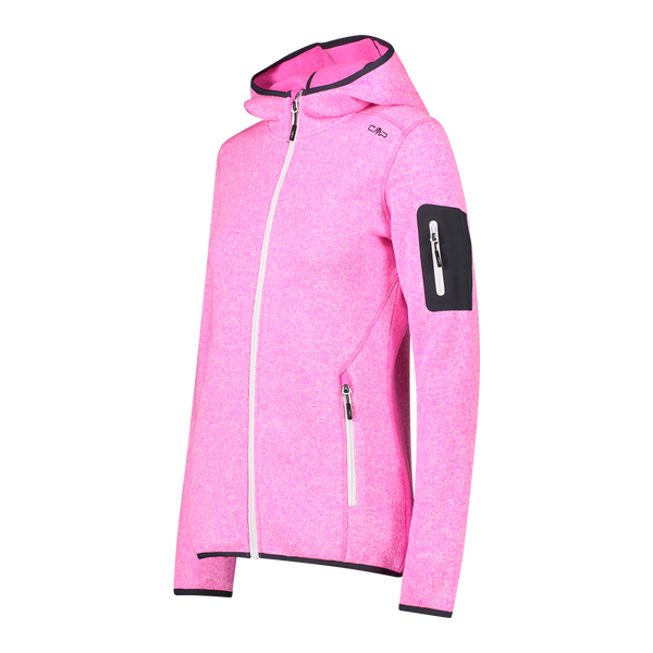 Polar Mujer Mélange Knit-Tech Hooded Heavy