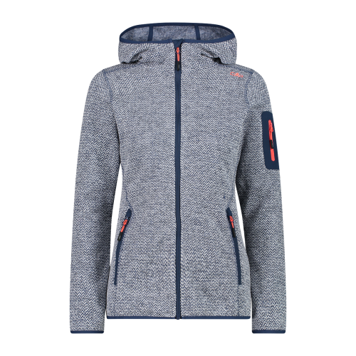 Polar Mujer Mélange Knit-Tech Hooded Heavy