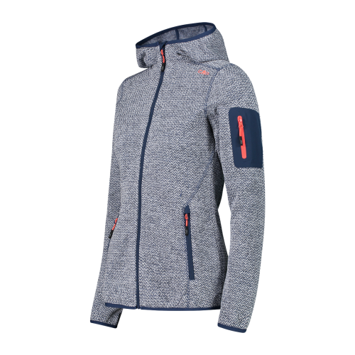 Polar Mujer Mélange Knit-Tech Hooded Heavy
