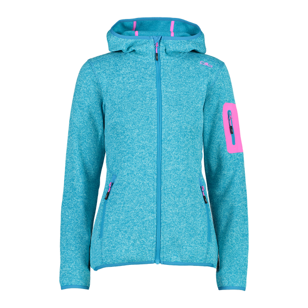 Polar Mujer Mélange Knit-Tech Hooded Heavy