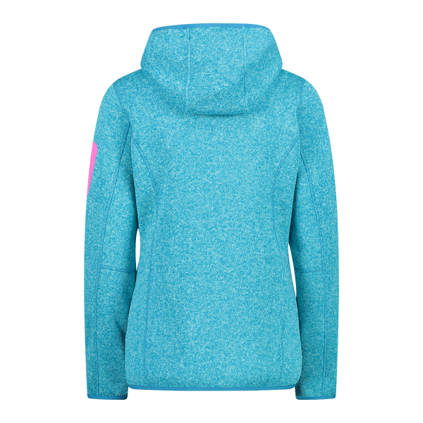 Polar Mujer Mélange Knit-Tech Hooded Heavy
