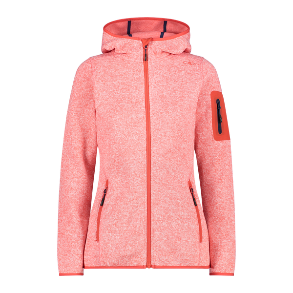 Polar Mujer Mélange Knit-Tech Hooded Heavy