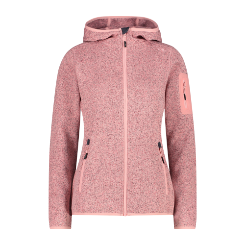 Polar Mujer Mélange Knit-Tech Hooded Heavy