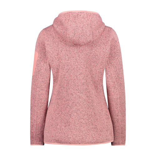 Polar Mujer Mélange Knit-Tech Hooded Heavy