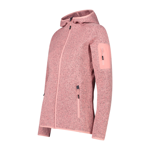 Polar Mujer Mélange Knit-Tech Hooded Heavy