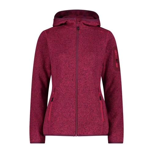 Polar Mujer Mélange Knit-Tech Hooded Heavy