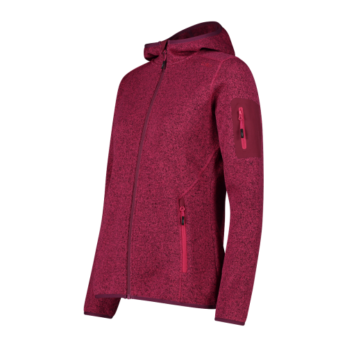Polar Mujer Mélange Knit-Tech Hooded Heavy