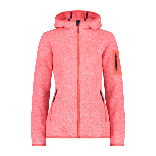 Polar Mujer Mélange Knit-Tech Hooded Heavy