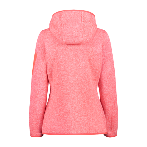 Polar Mujer Mélange Knit-Tech Hooded Heavy