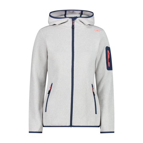 Polar Mujer Mélange Knit-Tech Hooded Heavy