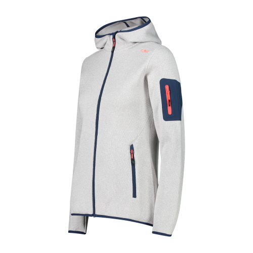 Polar Mujer Mélange Knit-Tech Hooded Heavy