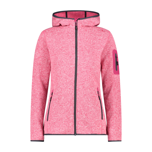 Polar Mujer Mélange Knit-Tech Hooded Heavy