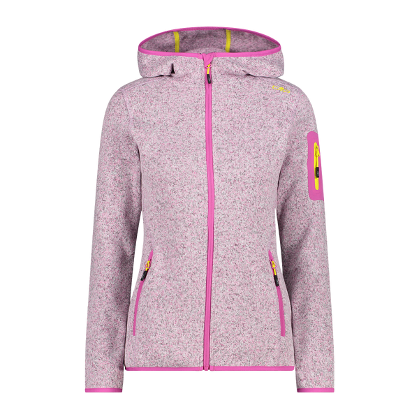 Polar Mujer Mélange Knit-Tech Hooded Heavy