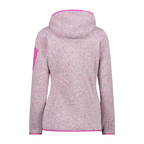 Polar Mujer Mélange Knit-Tech Hooded Heavy