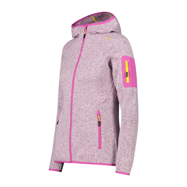 Polar Mujer Mélange Knit-Tech Hooded Heavy