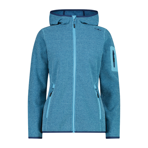 Polar Mujer Mélange Knit-Tech Hooded Heavy