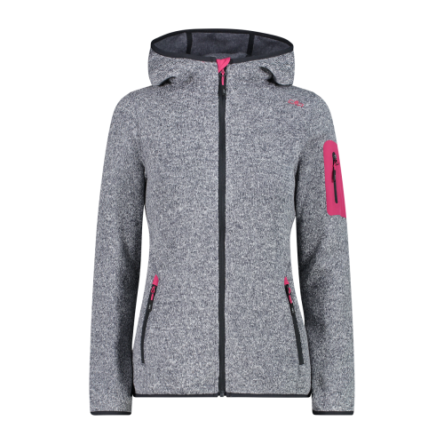 Polar Mujer Mélange Knit-Tech Hooded Heavy