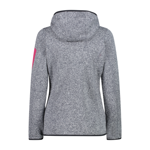 Polar Mujer Mélange Knit-Tech Hooded Heavy