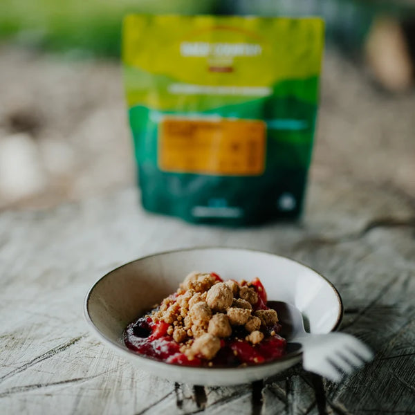 Crumble de Manzana y Frutos Rojos