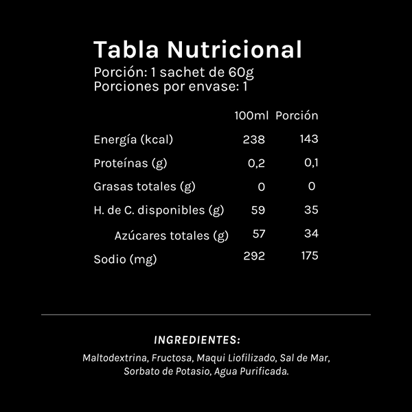 Gel Energético Maqui – Sin Cafeína (Ratio 1:0,8)