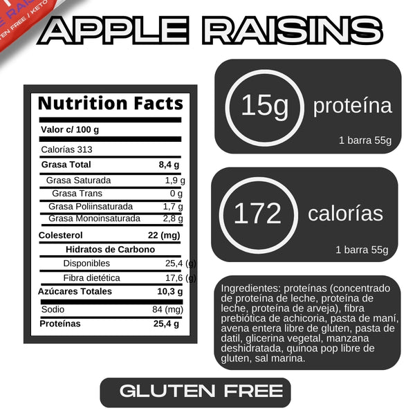 Barrita Energética Proteína Apple Raisins