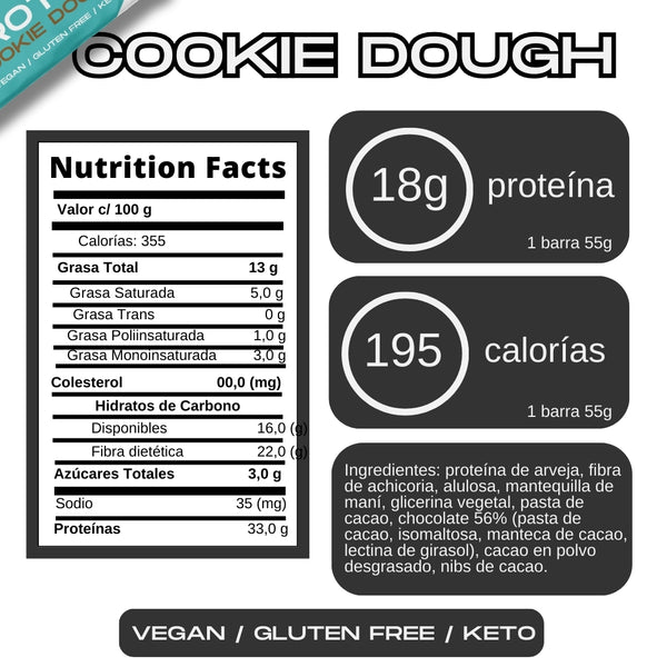 Barrita Energética Proteína Cookie Dough
