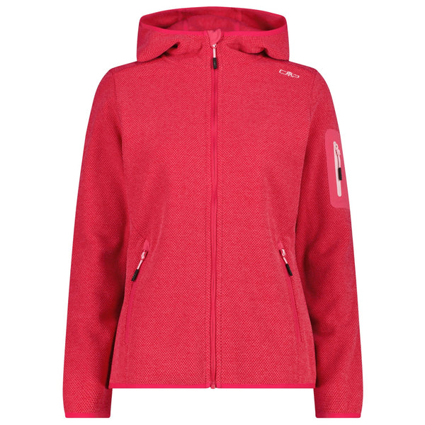Polar Mujer Mélange Knit-Tech Hooded Heavy