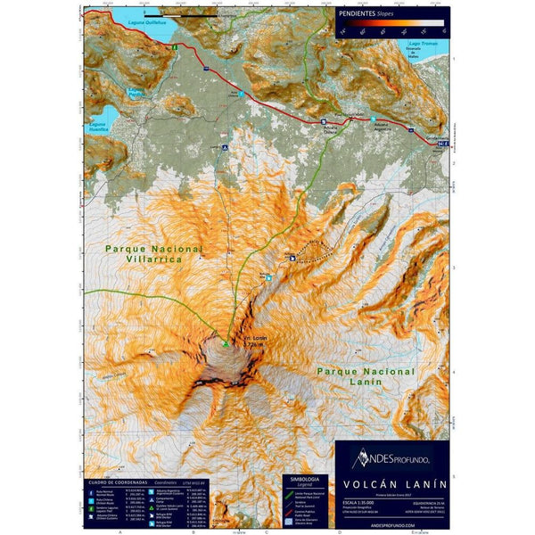 Mapa Andinismo Volcan Lanin