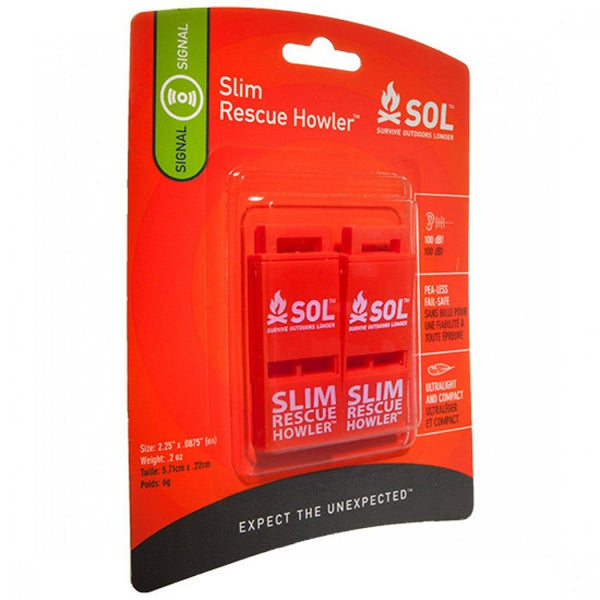 Silbatos SOL® SLIM Rescue Howler™ Whistle, 2/Pack