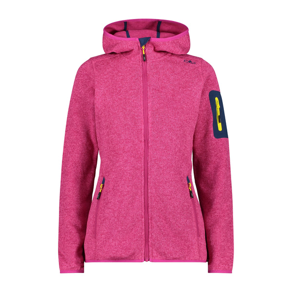 Polar Mujer Mélange Knit-Tech Hooded Heavy