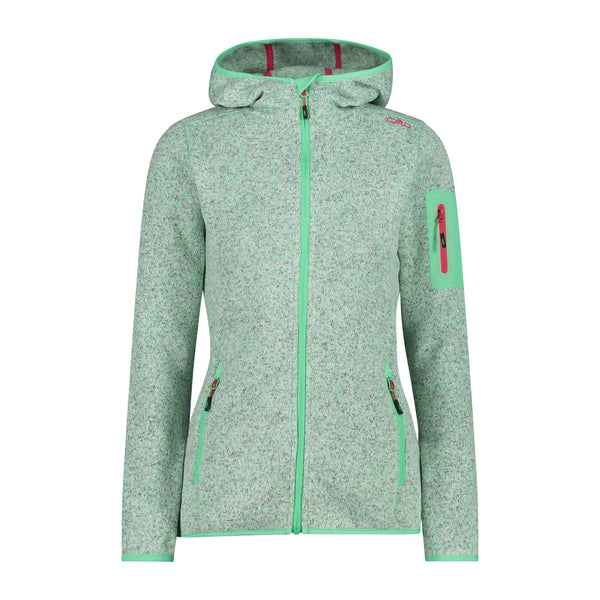 Polar Mujer Mélange Knit-Tech Hooded Heavy