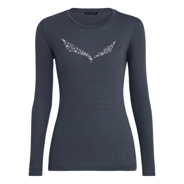 Polera Mujer Solid Logo Dry L/S